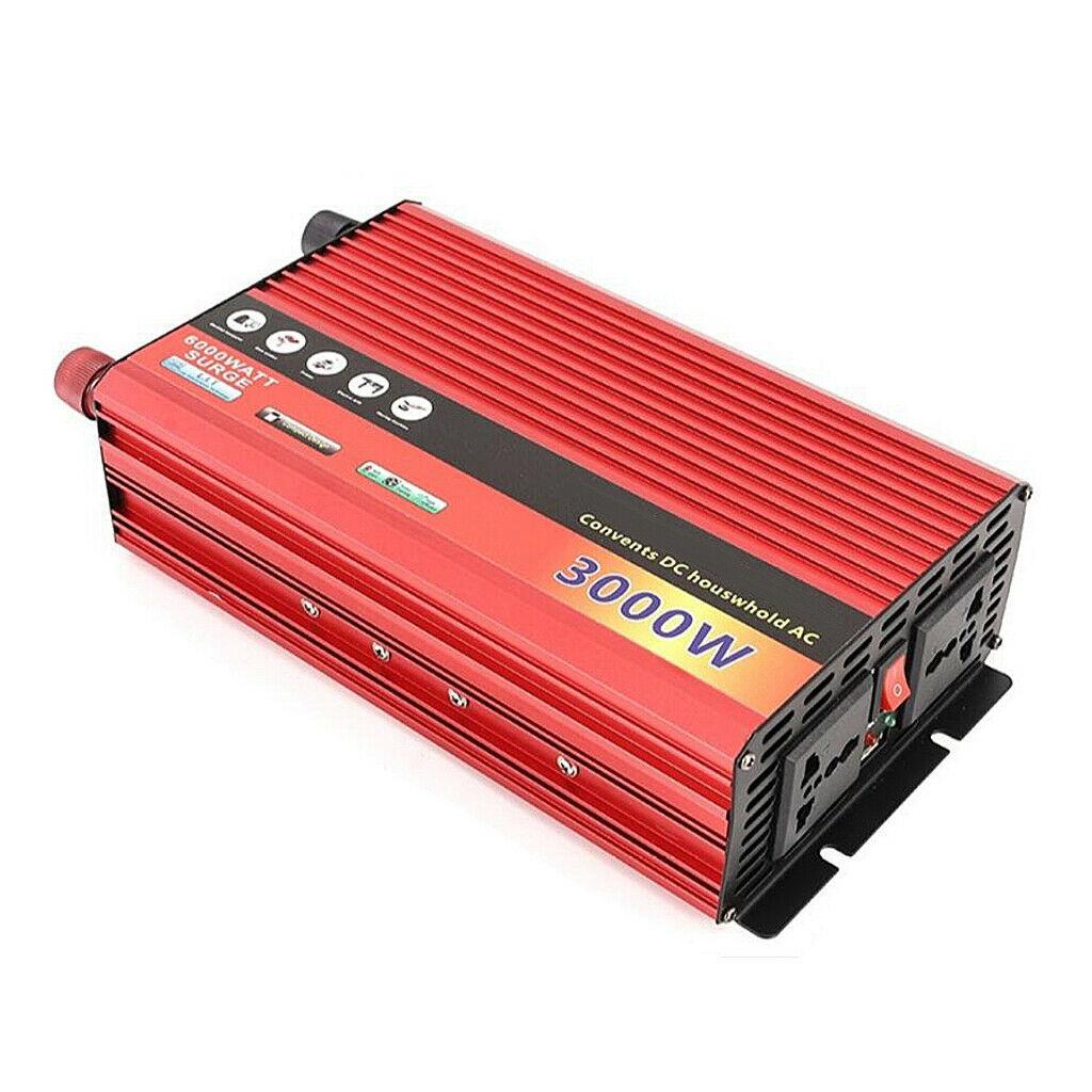Pure Sine Wave Power Inverter Peak 3000w 12V 24V Converter to AC 220V Kit