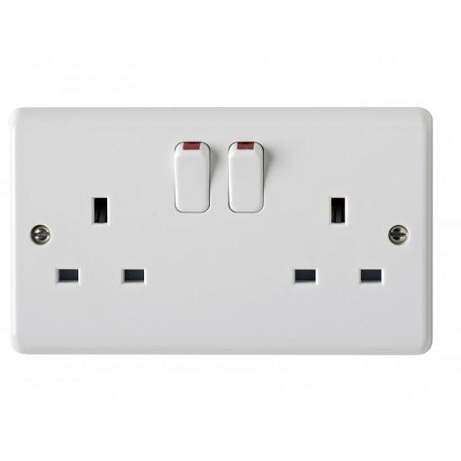 CONTACTUM 2 GANG SOCKET 13A/250V
