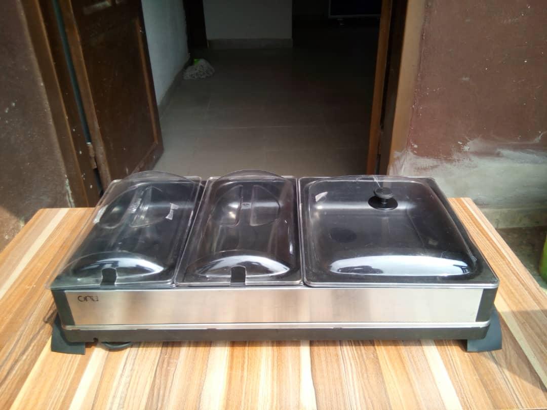 Tower 3 Tray Buffet Food Warmer / Server - Stainless Steel For sale in Nigeria