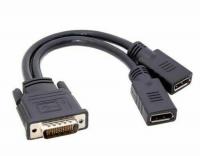 DMS-59 Pin Male to Dual DP Displayport Female Splitter Extension Cable Adapter