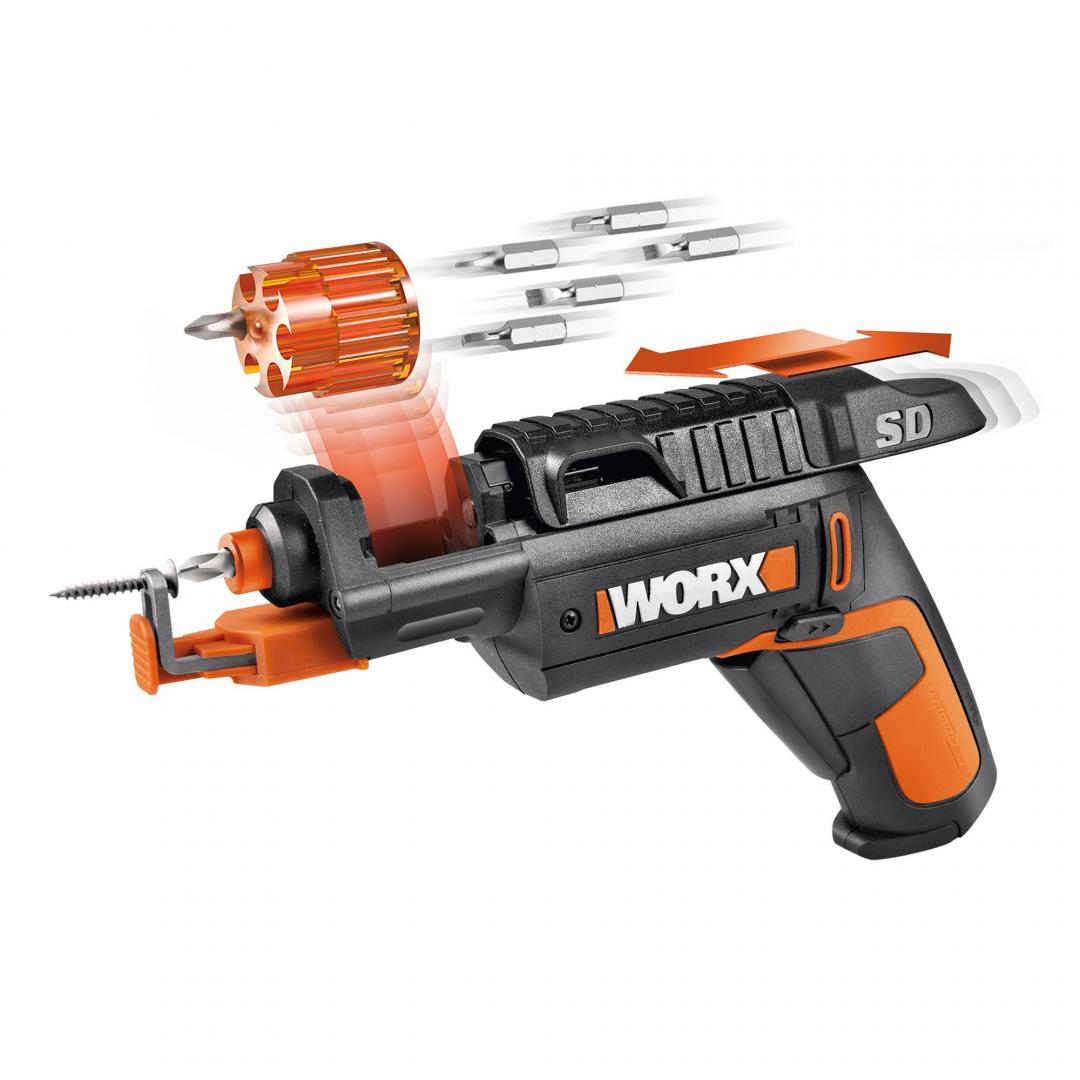 Worx WO7035 2 Pack of WX255L SD Semi-Automatic Power Driver with Screw Holder, 5.4 W, 3.7 V, BlackOrange